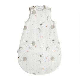 Silentnight Safe Nights Baby Sleep Bag 2.5 Tog Winter - Swaddle Wearable Blanket Sleeveless for 0-6 Months Breathable Soft Touch Cotton Jersey - 0-6 Months - Celestial