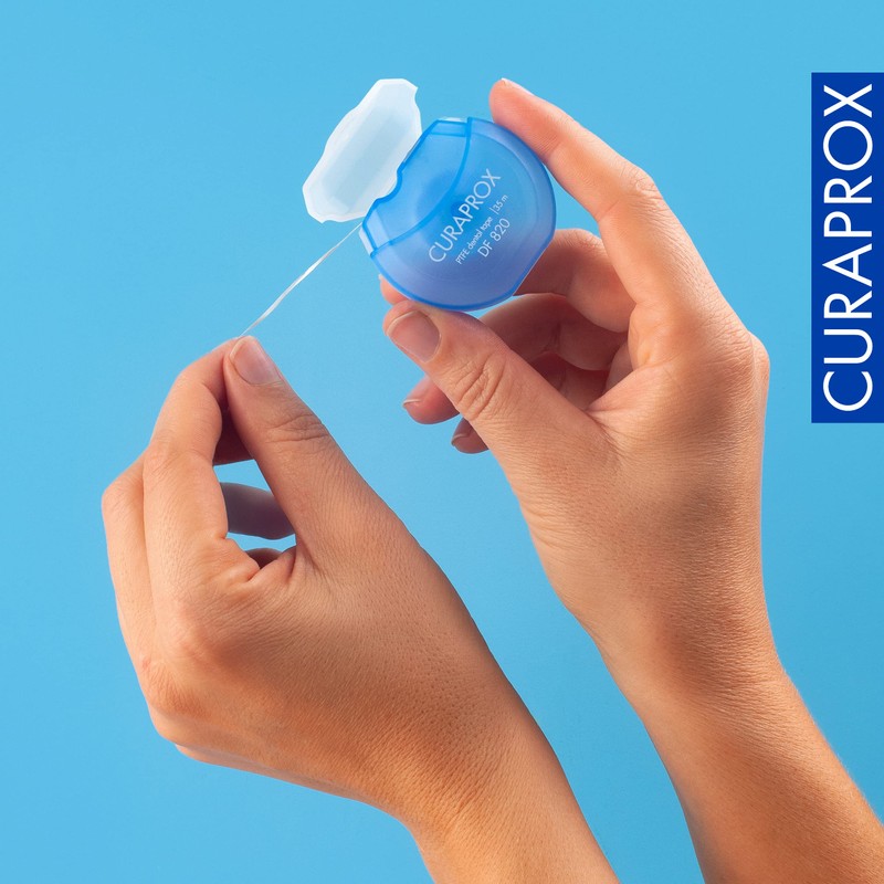 Curaprox Dental Tape DF 820 PTFE Tooth Tape for Tight