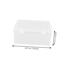 Kisangel 3pcs Transparent Card Storage Box Multi Purpose Organizer for Game Cards Sundries Design for Easy Viewing for Home Office School