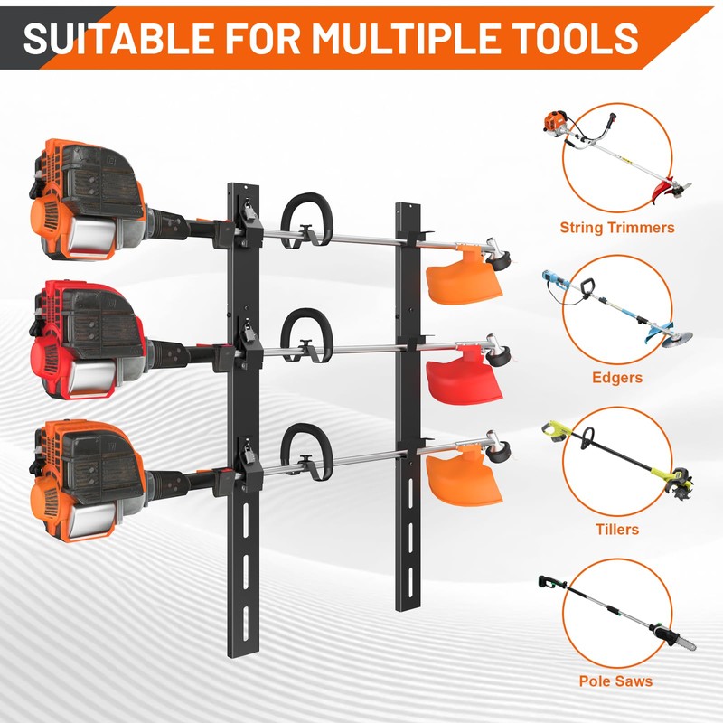 ZSLTLDU Weed Eater Rack for Trailer, 3 Place Heavy Duty