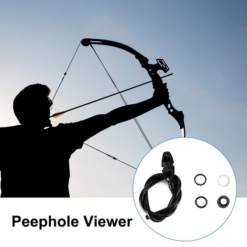 Bow Peep Sight Kit, Tube Peep Sight 6X/8X Clarifier Archery