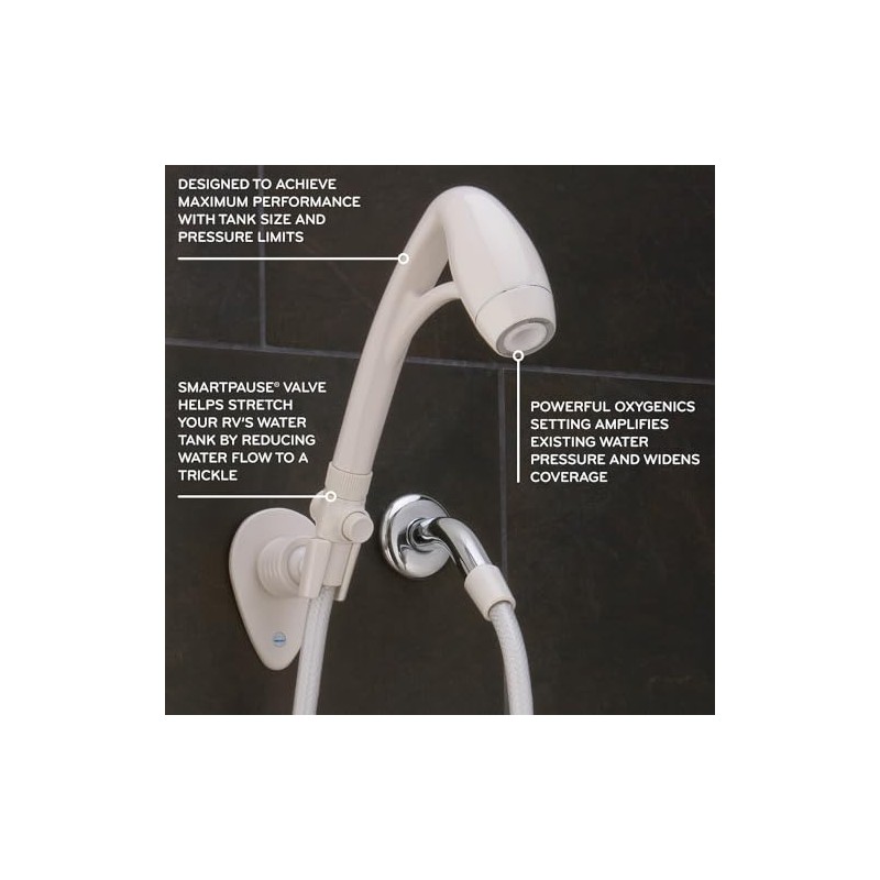 ETL Oxygenics 26788 BodySpa RV Handheld Shower - White