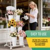 VitarBora Flower display stand, three tiers with six vases, suitable