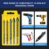 Upgraded Serrated Masonry Drill Bit Set 5PCS,Four-Flute Sawtooth Eccentric Drill