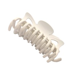 Mia Beauty Large Jaw Clamp Hair Claw Hair Accessory for TWomen, Teens, Girls - Matte White