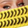 Mink Lashes False Eyelashes Natural Wispy Lashes D Curl Soft