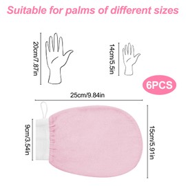 Maxentico Peelinghandschuh, Handschuh Körperpeeling Tiefenpeeling-Facial-Handschuhe, Exfoliating Haut Body Gloves Peelinghandschuhe, Peeling Körper Duschhandschuh Dead Remover Glove(6Pcs)