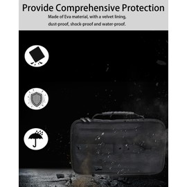 inDomit Hard Carrying Case Compatible with JBL Wireless Two Microphone System,Storage JBL Mic, Receiver, Adapter, AA Batteries-Black (Box Only)