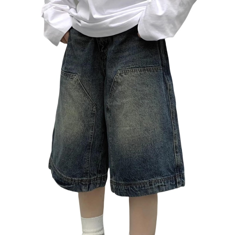 Y2k Baggy Jean Shorts Jorts Y2K Streetwear Grunge Jorts Hip