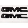 Auto Front Rear Gloss Black Emblem Overlay 2019-2024 GMC Sierra