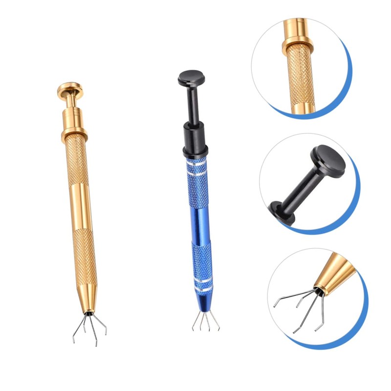 Gadpiparty 2pcs Stainless Steel Diamond Grabber Tool Claw Gemstone Pickup