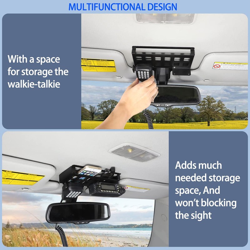 Inner Rearview Mirror Storage Rack Shelf Compatible with Toyota FJ