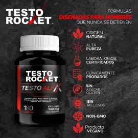 Testo Alfa  Vitaminas Para Hombres Precursor Testosterona  12 Ingredientes Potenciados Fenogreco, Maca Negra, Shilajit, L Arginina, Boro, Curcuma,... 