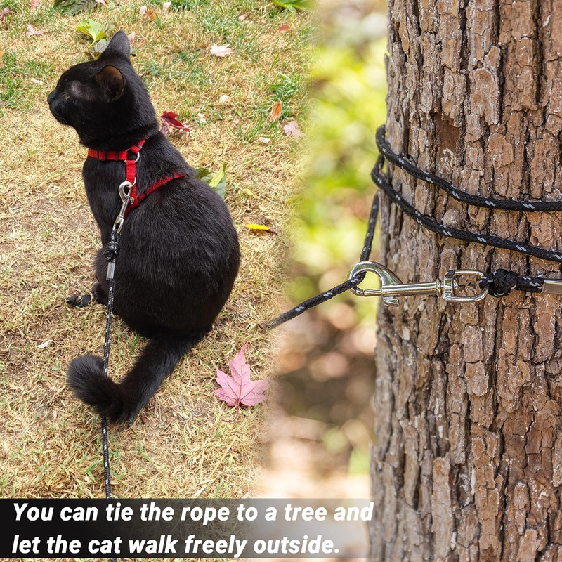 PETPMEEE Cat Leash - 15 ft / 30 ft Reflective
