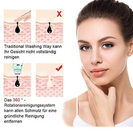 Cepillo de Limpieza Facial,Limpiador Facial Electrico Recargable,Cepillo Limpiador Facial Impermeable,Cepillo Facial Giratorio de 360° con 3 Modos,Cepillo Exfoliante facial para Cara con 4 Cepillos