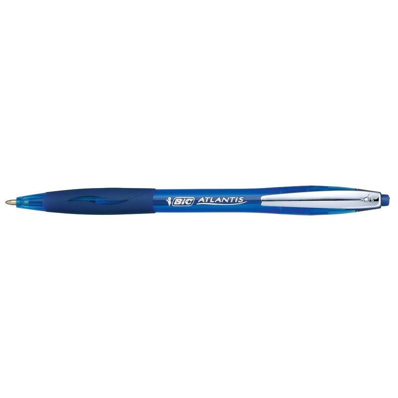 BIC Atlantis Premium 1.0 Retractable Ballpoint Pen - Blue (Pack