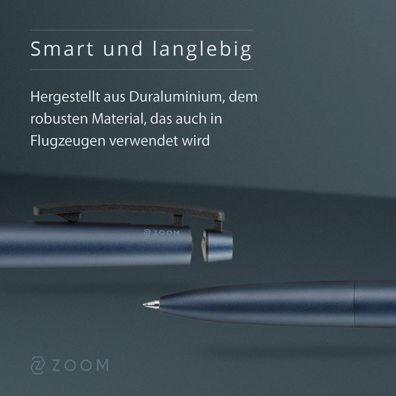 ZOOM C1 Oil Based Ballpoint Pen, 0.7 mm, Graphite Blue,