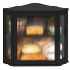 viewcare Corner Bread Box for Kitchen Counter, Bamboo Wood Black