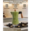 Coffee Maker Stovetop Espresso Maker with Wood Handle 3 Cup