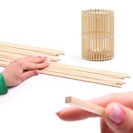 20PCS Square Basswood Dowel Rods – 1/4 x 12 Inch Unfinished Wood Dowel Rod Craft Sticks Wooden Dowels for Crafts Bass Wood Rods Long Wooden Sticks for Arts and DIY Projects