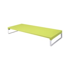 LIHIT LAB Desktop Stand, Sturdy Steel Stand for Laptop/Computer Monitor, 9.8 x 23.2 x 3.1 inches, Yellow Green (A7332-6)
