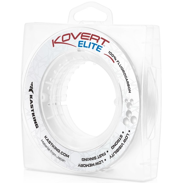 KastKing Kovert Elite 100% Fluorocarbon Fishing Line, Shock Resistant, High
