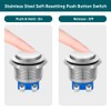 HOTUT 4 Pieces 16 mm Momentary Push Button Switch, Waterproof