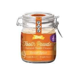 THE DIRT Tooth Powder - Natural Fluoride-Free Toothpaste Alternative, Vegan - Essential Oils & Bentonite Clay (Sweet Spice, 51g: 6 Month Supply)