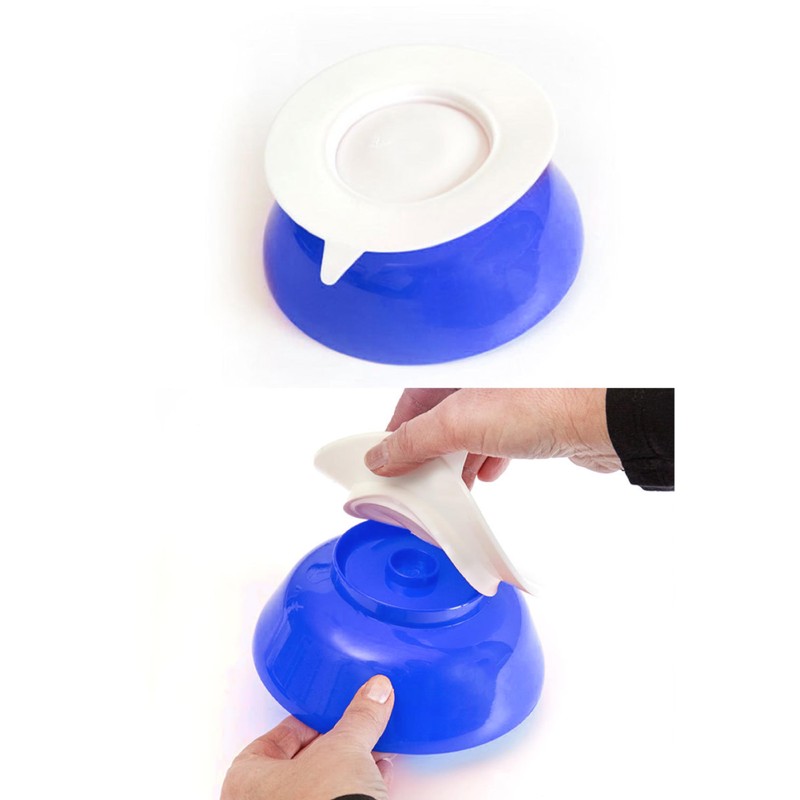 pekokavo 5.8" Anti-Spill Suction Bowl for Seniors, Non-Slip No Tip