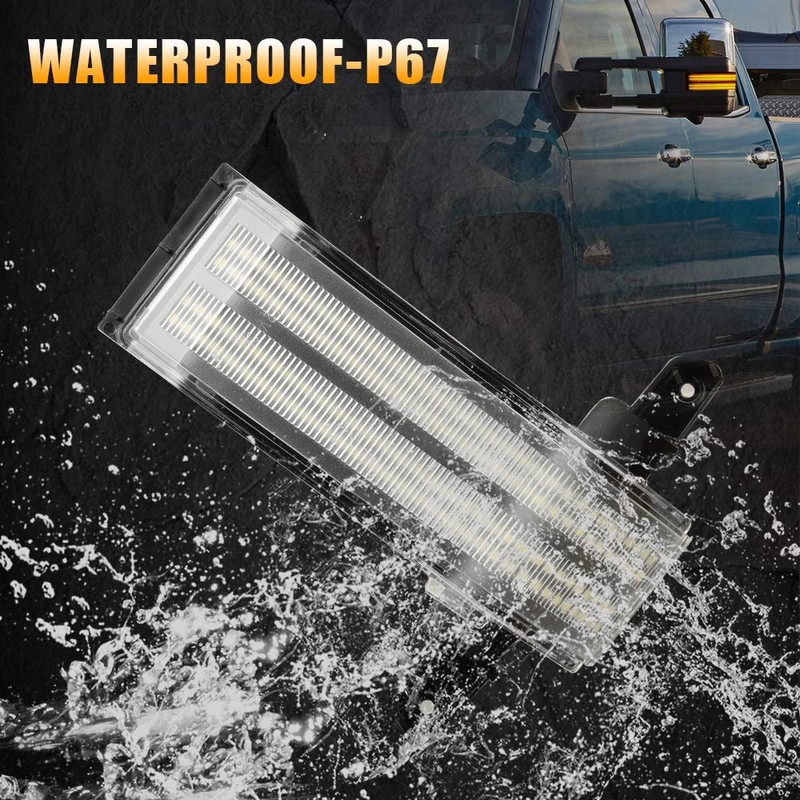 ROCCS Flashing Turn Signal Lights White DRL LED Side Tow