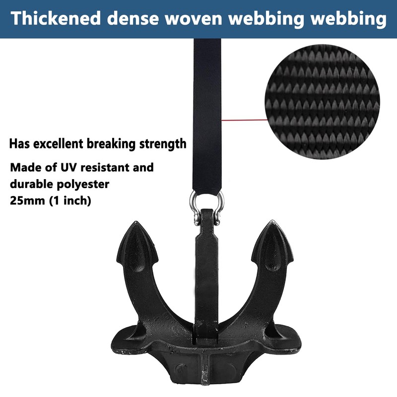 Two Hooks Adjustable Bimini Boat Top Straps,38"~70"Marine Awning Webbing Straps,with