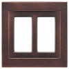 Somerset Collection Contemporary 2-Gang Oil-Rubbed Bronze Double Decorator Wall Plate