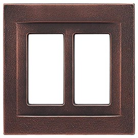 Somerset Collection Contemporary 2-Gang Oil-Rubbed Bronze Double Decorator Wall Plate