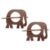 Purpledip Wooden Curtain Holder Tie Back Drape Clips 'Royal Elephant':