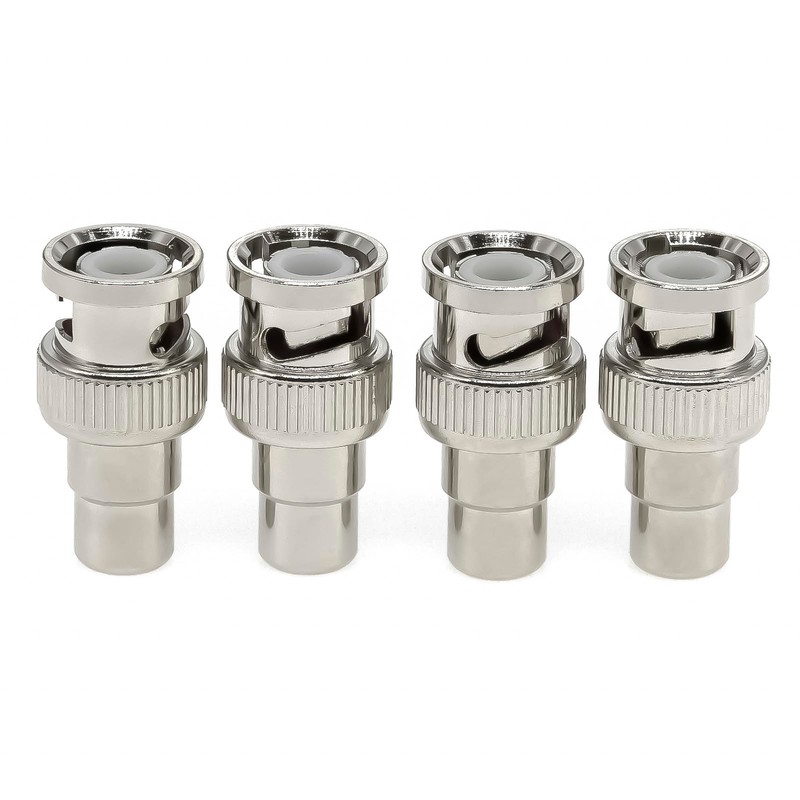 4pcs BNC Male to RCA Female Coaxial Adapter BNC RCA