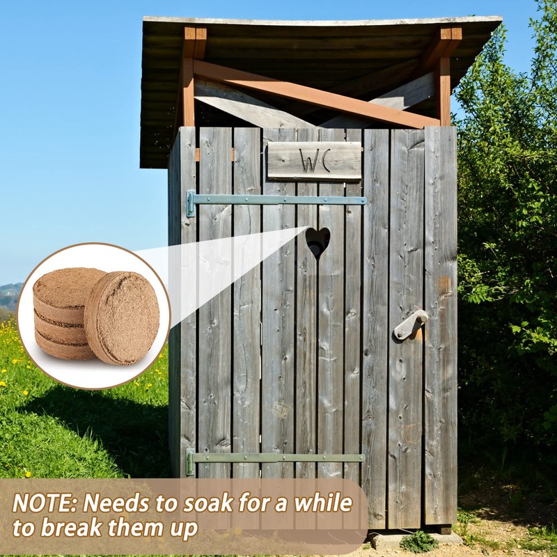 LEIFIDE Composting Toilet Coconut Coir Disks Coir Soil Disc for