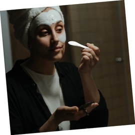 FRCOLOR 30 Pcs Face Cream Scoop Massage Roller Eye Cream Stick Anti Aging Face Cream Facial Spoon Massaging Tools Skin Mini Makeup Spoonn Massage Spoons Miss Acrylic Care Metal