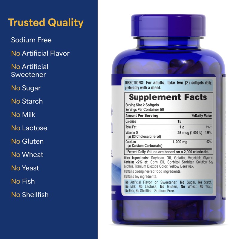 Puritan's Pride Premium Chelated Calcium Magnesium Zinc with Bone-Active™, Dietary
