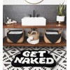 DyeFury DyeFury Irregular Shaped Get Naked Bath Mat - Funny