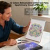 Stocking Stuffers for Teen Girls Boys,12 Colors Retractable Glitter Gel