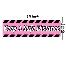 Keep a Safe Distance Magnet for Car,10x3 Inch Vehicle Keep Distance Sign,Keep a Safe Distance Magnet Safety Warning,Bumper Sticker
