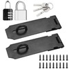 Tnisesm 2 Pack Door Hasp Latch Lock with Combination &