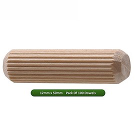 Fort Fasteners Wooden Dowel 12mm x 50mm Pack of 100