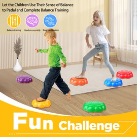 Stepping Stones for Kids, Toddler Stepping Stones, Balance Beam for Kids, Non-Slip Balance Stepping Stones Kids, TObstacle Course Coordination Game Toy for Children Aged 3+
