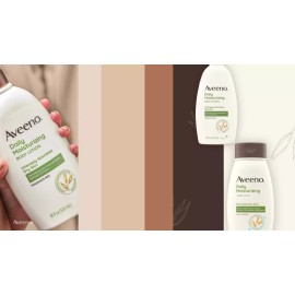 Aveeno Daily Moisturizing Oat Body Wash for Dry Skin, 18 fl oz Bottles (2-Pack)