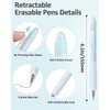 Erasable Pens, 6 Pack Fine Point 0.5mm Black Erasable Gel