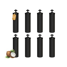 Nispira Premium Water Filter Black Element Cartridge Compatible with Berkey Countertop Water Purification System. Compared to Part BB9. 8 Filters
