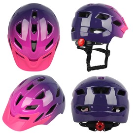 Kids Bike Helmet,Bavilk Kids Helmet CPSC Certified Boys Girls Bike Helmets with LED Light Detachable Visor Children Youth Teen Helmet for Skating Cycling Scooter Adjustable & Lightweight 19.7"-22.4"