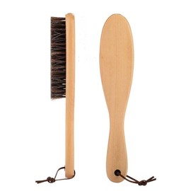 Clothes Brush Garment Brush Lint Remover Brush with Genuine Soft Horsehair and Wooden Handle for Coat Men Suits Shoes Jacket Furniture Car Mat and Pet Hair 1-Pack, Clothes Brush, Clothes Brush for