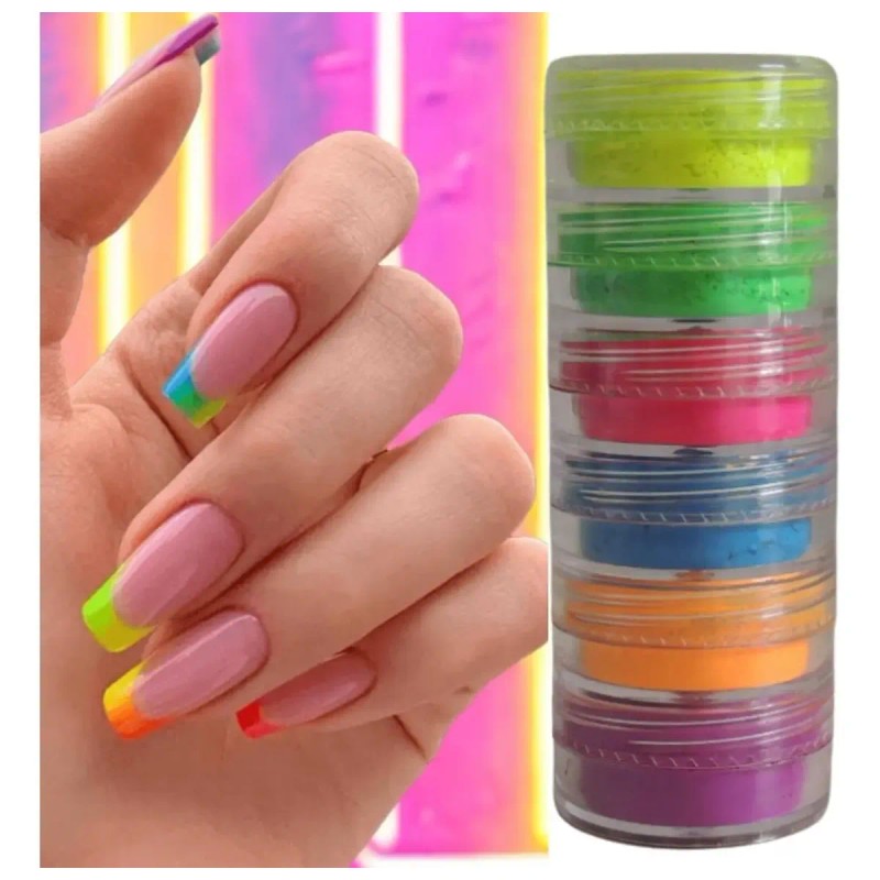 2 Torres Pigmento Neon Y Pastel Sombras En Polvo Ojos